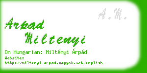 arpad miltenyi business card