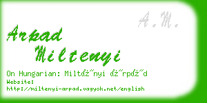 arpad miltenyi business card